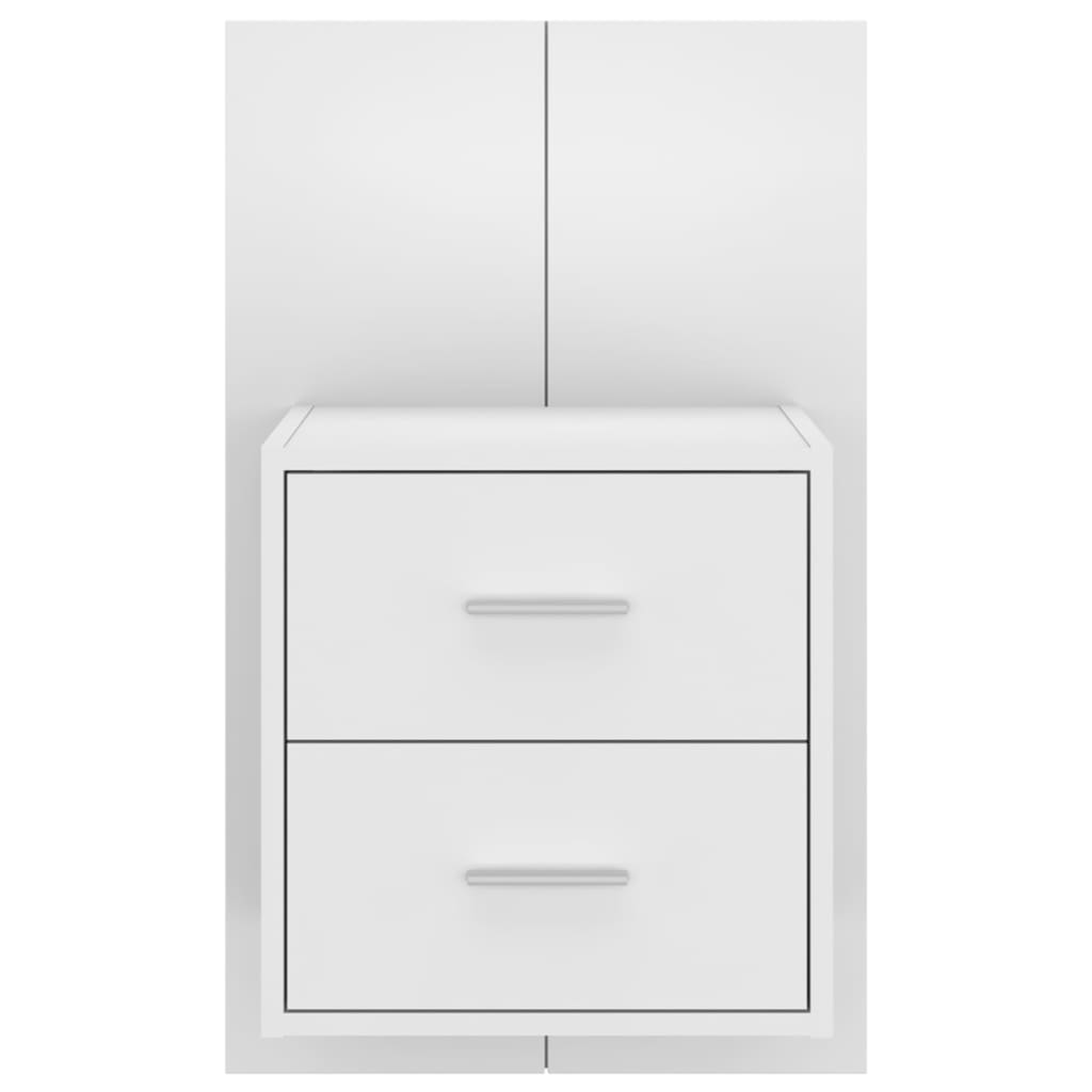 Wall-mounted Bedside Cabinets 2 pcs White