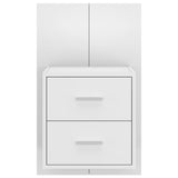 Wall-mounted Bedside Cabinets 2 pcs White