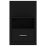 Wall-mounted Bedside Cabinets 2 pcs Black