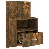 Wall-mounted Bedside Cabinet Smoked Oak