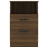 Bedside Cabinets 2 pcs Brown Oak Engineered Wood