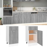 Drawer Bottom Cabinet Lyon Grey Sonoma 40x46x81.5 cm Engineered Wood