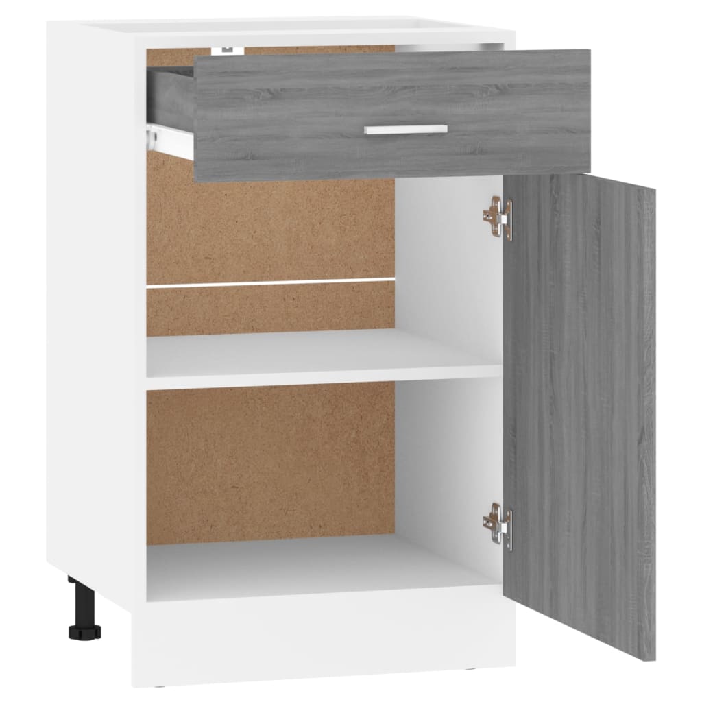 Drawer Bottom Cabinet Lyon Grey Sonoma 50x46x81.5 cm Engineered Wood