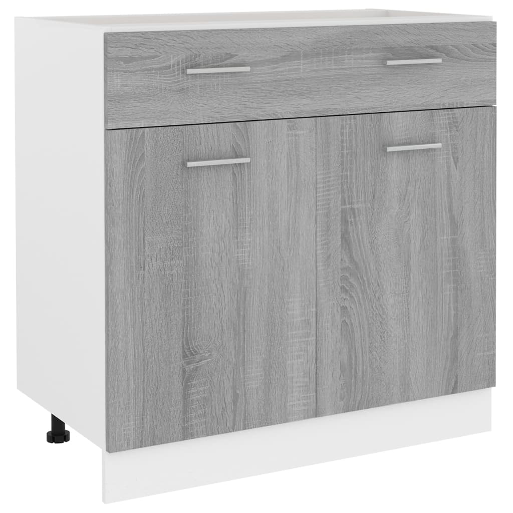 Drawer Bottom Cabinet Lyon Grey Sonoma 80x46x81.5 cm Engineered Wood