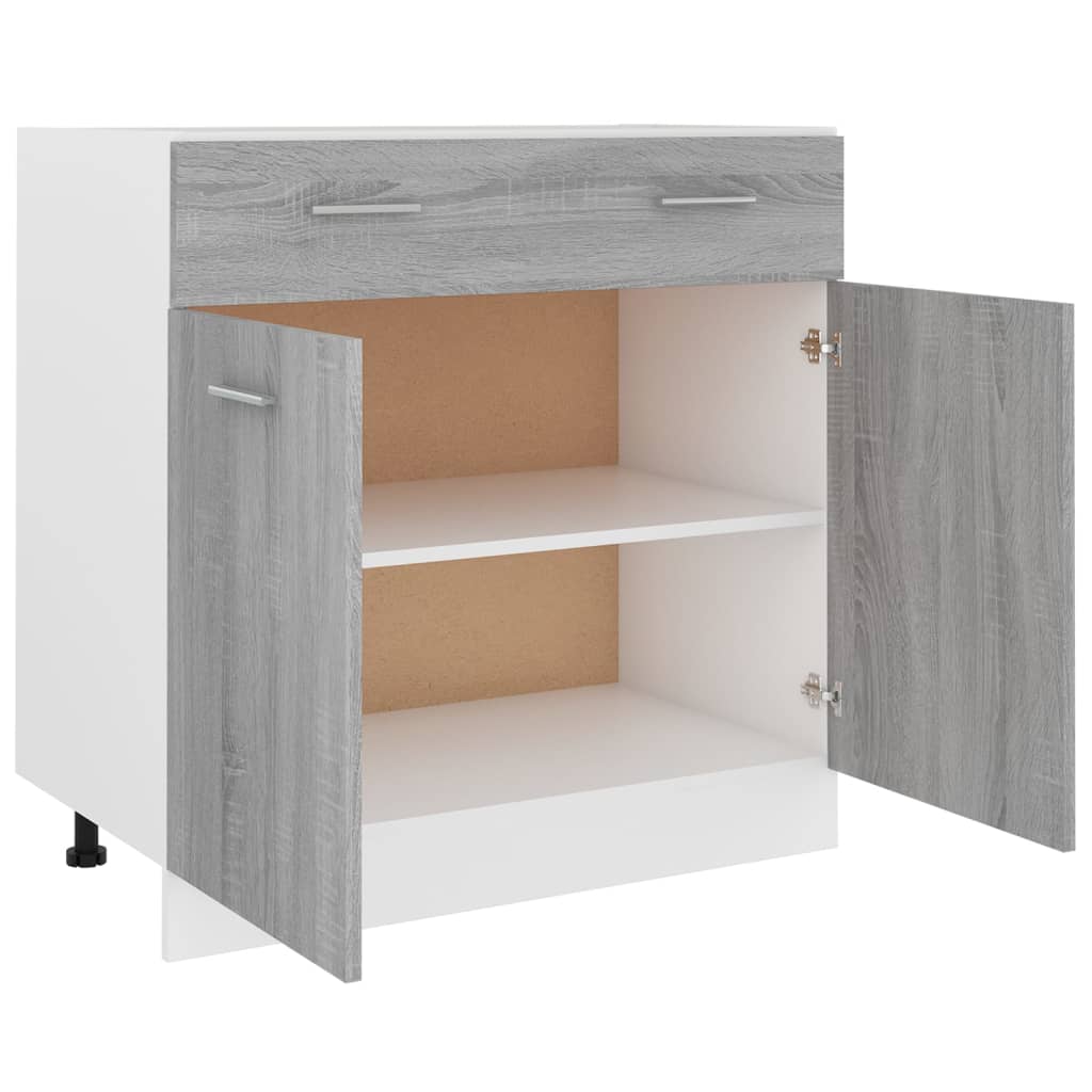 Drawer Bottom Cabinet Lyon Grey Sonoma 80x46x81.5 cm Engineered Wood