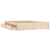 3103513 vidaXL Bed Frame without Mattress with Drawers 140x200 cm (814949+814999)