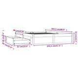 3103513 vidaXL Bed Frame without Mattress with Drawers 140x200 cm (814949+814999)