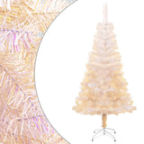 Artificial Christmas Tree with Iridescent Tips White 150 cm PVC