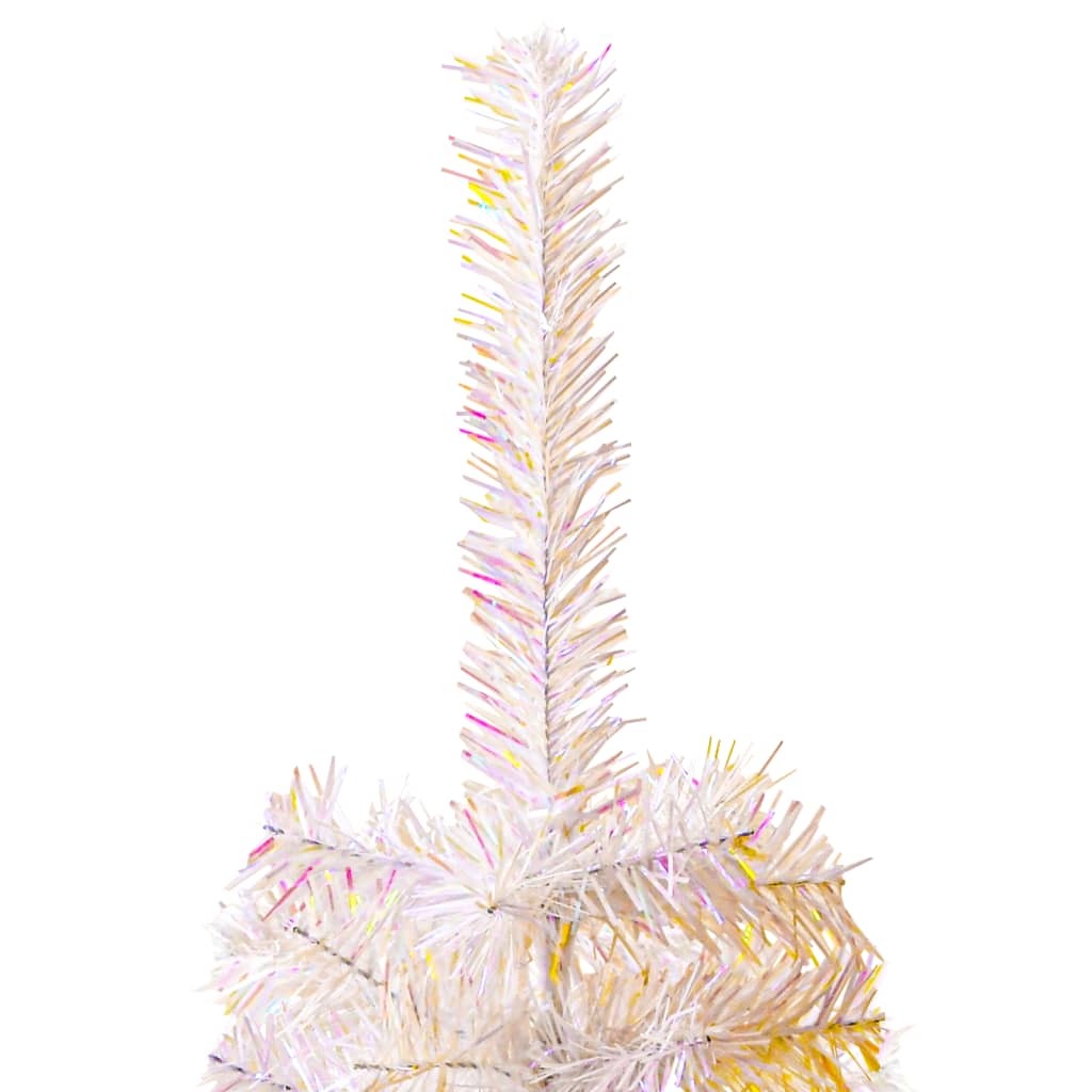 Artificial Christmas Tree with Iridescent Tips White 150 cm PVC