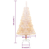 Artificial Christmas Tree with Iridescent Tips White 150 cm PVC