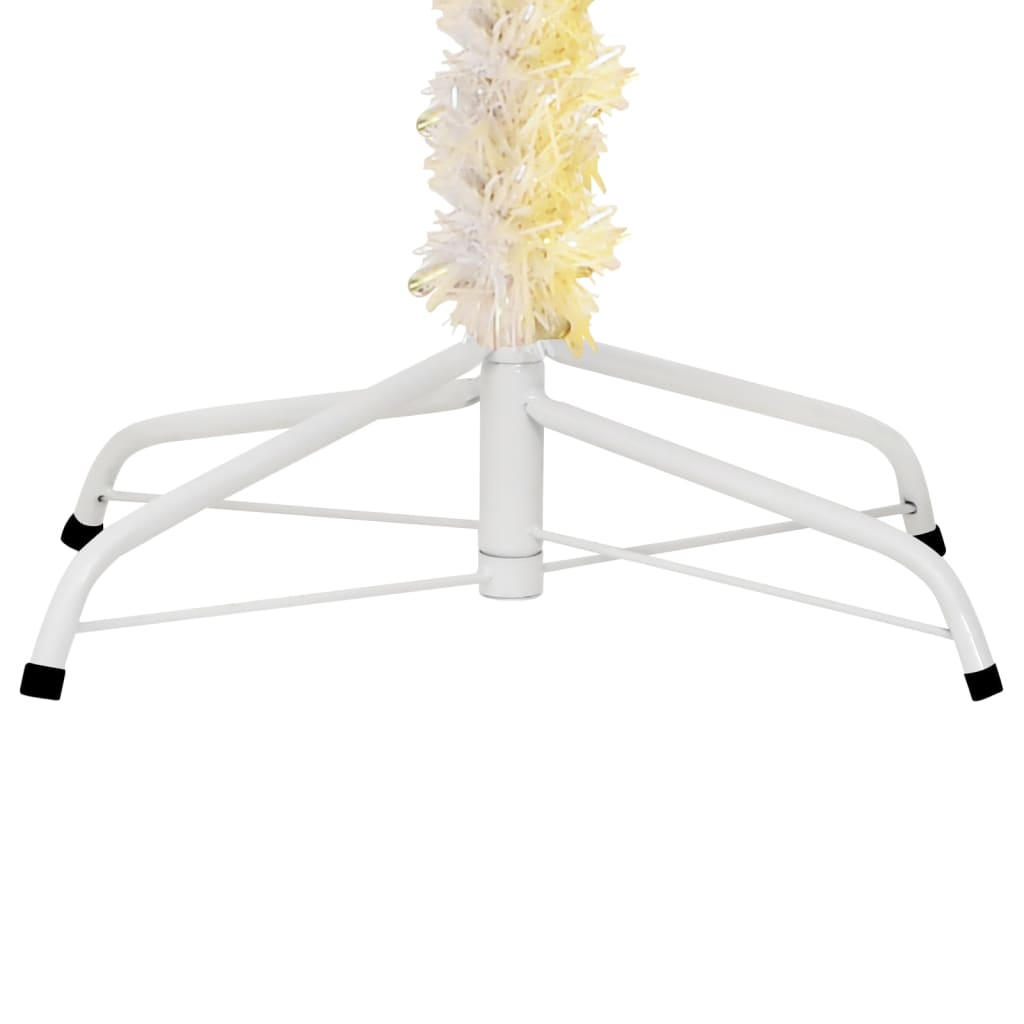 Artificial Christmas Tree with Iridescent Tips White 240 cm PVC