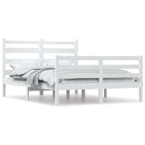 Bed Frame without Mattress Solid Wood Pine 140x200 cm White