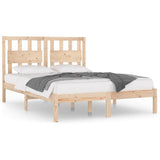 Bed Frame without Mattress Solid Wood Pine King Size