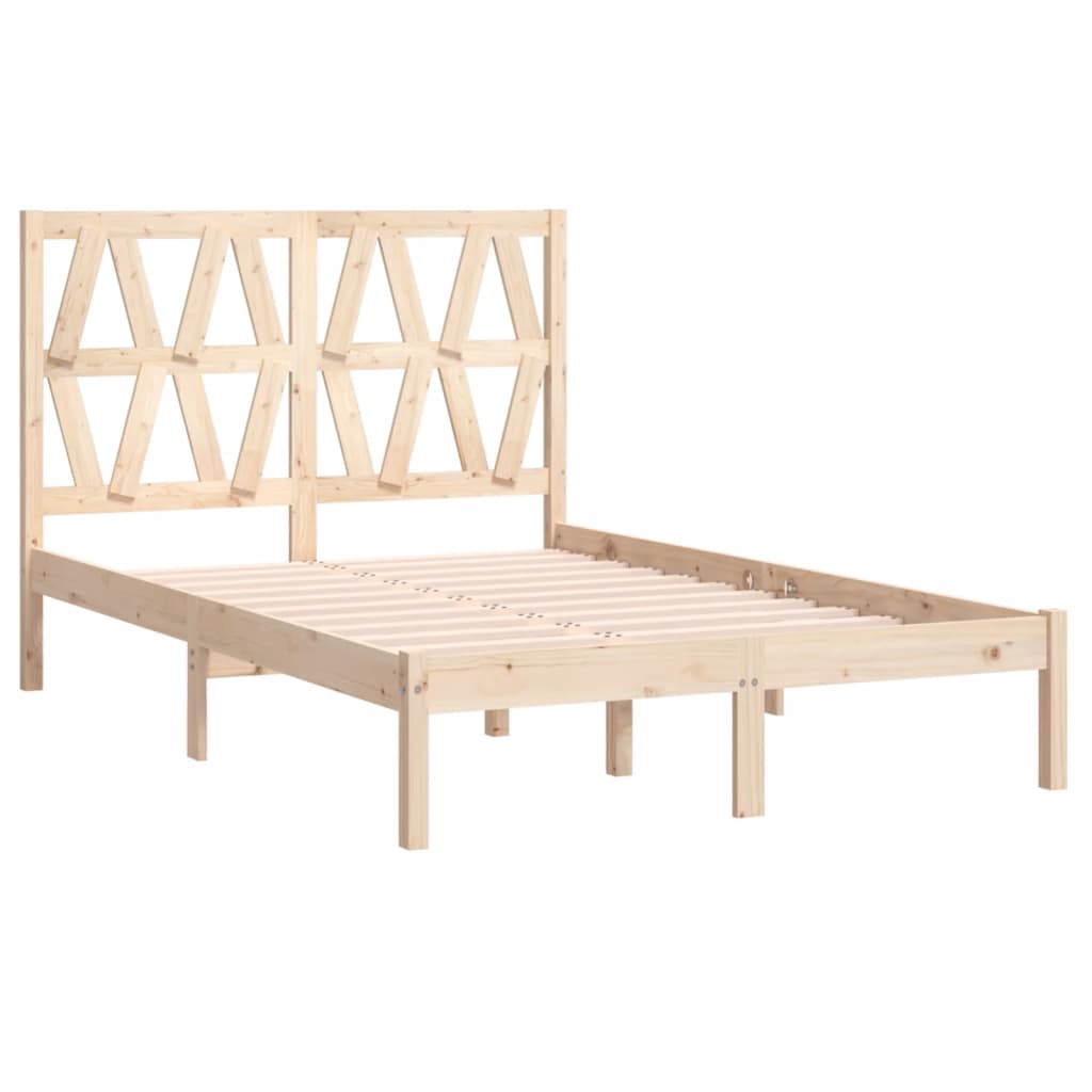 3103993 vidaXL Bed Frame without Mattress Solid Wood 120x200 cm (810012+818610)