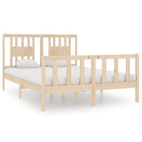 Bed Frame without Mattress 135x190 cm Double Solid Wood