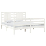 Bed Frame without Mattress White 160x200 cm Solid Wood Pine