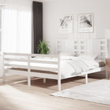 Bed Frame without Mattress White 160x200 cm Solid Wood Pine