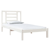 Bed Frame without Mattress White 90x200 cm Solid Wood Pine