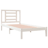 Bed Frame without Mattress White 90x200 cm Solid Wood Pine