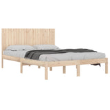 Bed Frame without Mattress 200x200 cm Solid Wood Pine