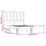 Bed Frame without Mattress White 140x190 cm Solid Wood Pine