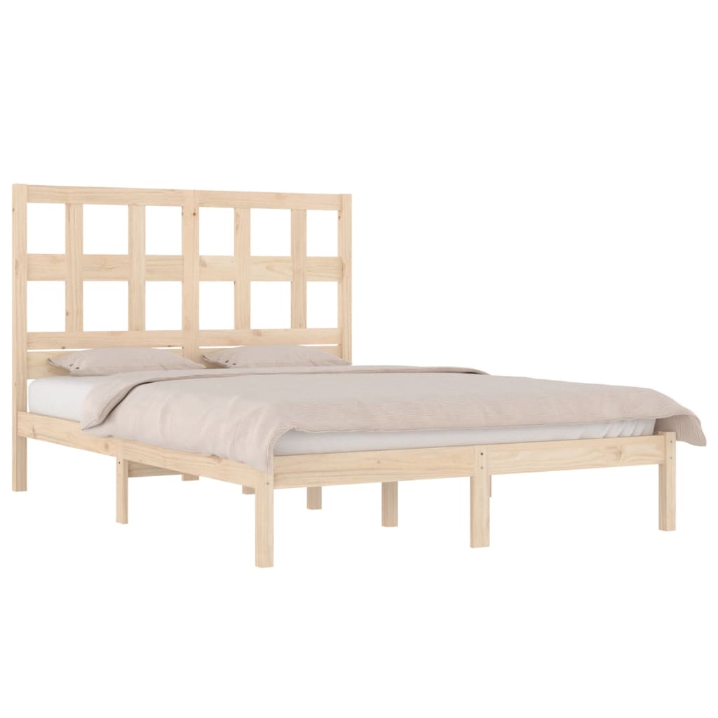 Bed Frame without Mattress 120x200 cm Solid Wood Pine