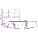 Bed Frame without Mattress 120x200 cm Solid Wood Pine