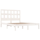 Bed Frame without Mattress White 120x200 cm Solid Wood Pine