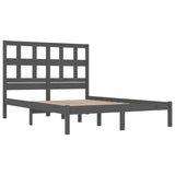 Bed Frame without Mattress Grey 150x200 cm King Size Solid Wood Pine