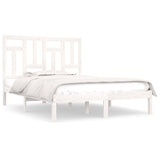 Bed Frame without Mattress White 120x190 cm Small Double Solid Wood