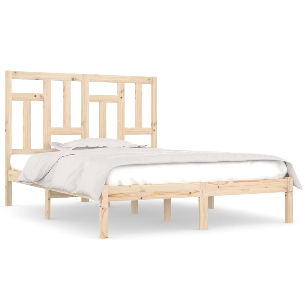 Bed Frame without Mattress 140x200 cm Solid Wood Pine