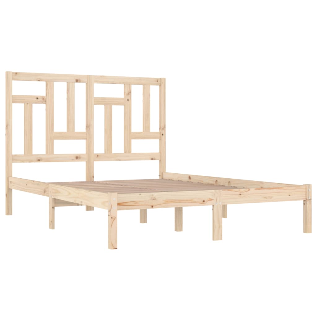 Bed Frame without Mattress 140x200 cm Solid Wood Pine