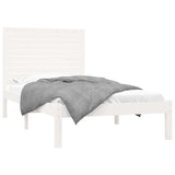 Bed Frame without Mattress White 100x200 cm Solid Wood