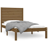 Bed Frame without Mattress Honey Brown 100x200 cm Solid Wood