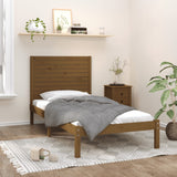 Bed Frame without Mattress Honey Brown 100x200 cm Solid Wood