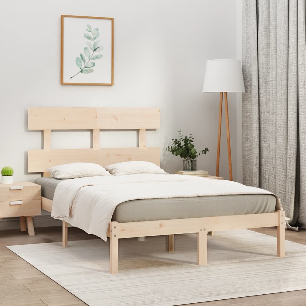 Bed Frame without Mattress 120x200 cm Solid Wood