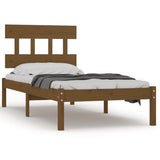 Bed Frame without Mattress Honey Brown 100x200 cm Solid Wood