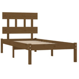 Bed Frame without Mattress Honey Brown 100x200 cm Solid Wood