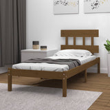 Bed Frame without Mattress Honey Brown 100x200 cm Solid Wood