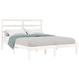 Bed Frame without Mattress White 140x200 cm Solid Wood Pine