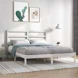 Bed Frame without Mattress White 140x200 cm Solid Wood Pine