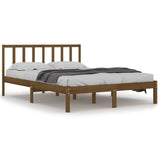 Bed Frame without Mattress Honey Brown Solid Wood Pine 120x200 cm