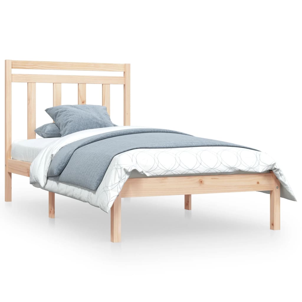 Bed Frame without Mattress 90x200 cm Solid Wood