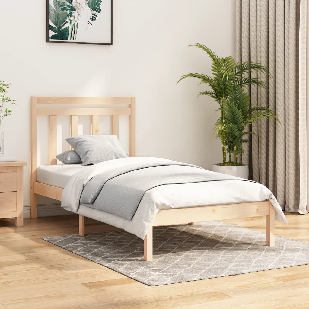 Bed Frame without Mattress 90x200 cm Solid Wood