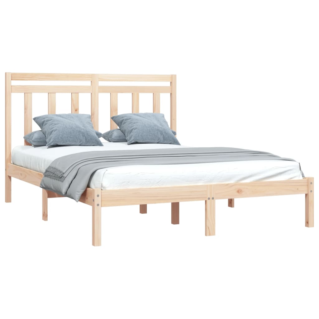 Bed Frame without Mattress 140x200 cm Solid Wood