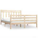 Bed Frame without Mattress 140x190 cm Solid Wood