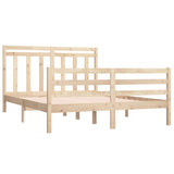 Bed Frame without Mattress 140x190 cm Solid Wood