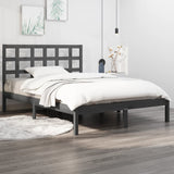 Bed Frame without Mattress Grey 200x200 cm Solid Wood