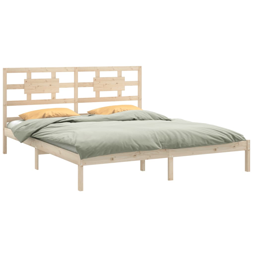 Bed Frame without Mattress 200x200 cm Solid Wood