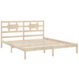 Bed Frame without Mattress 200x200 cm Solid Wood